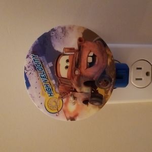 Cars children's night light with on/off switch and working bulb included